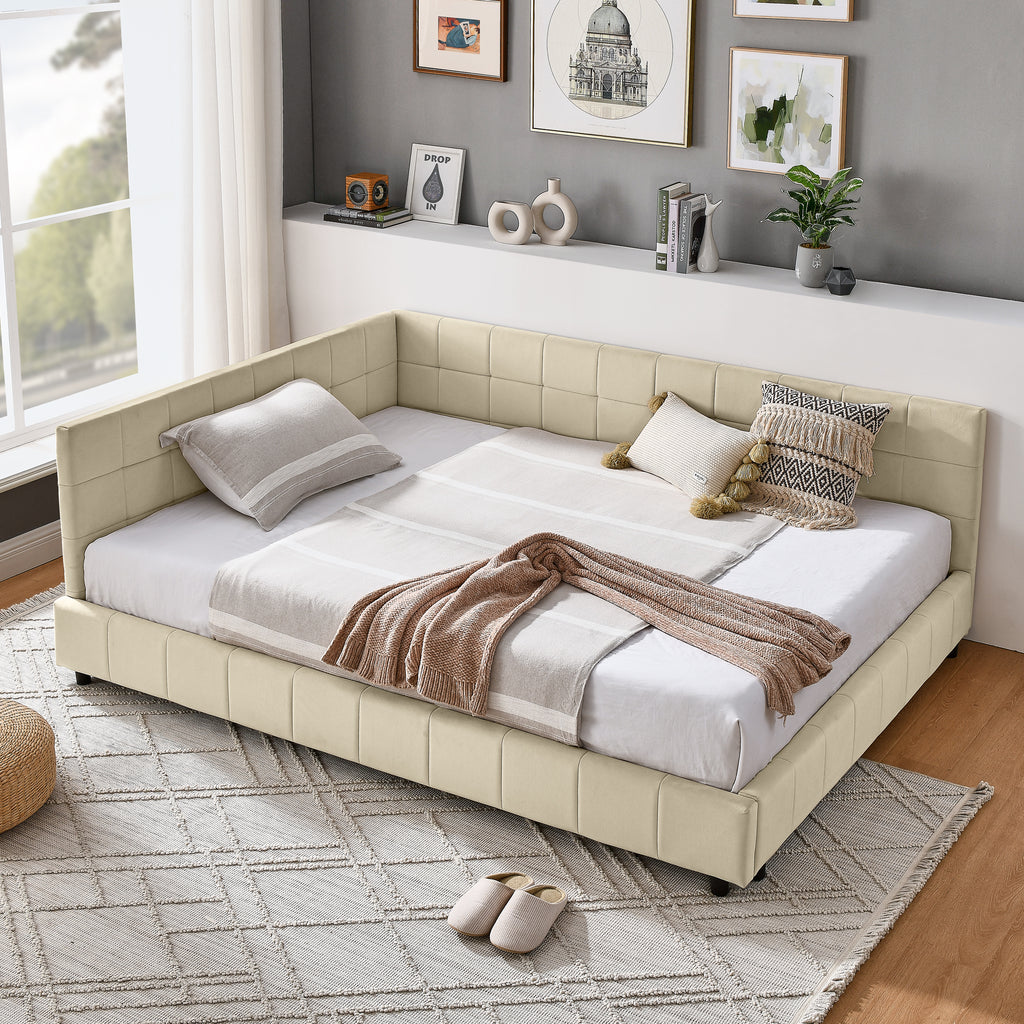 Full Size Upholstered Tufted Bed Frame
