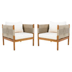Outdoor Club Chairs (Set of 2) with Diamond-Pattern