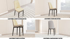 Set of 2 Modern PU Leather Dining Chairs