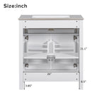 30-Inch Bathroom Vanity with Ceramic Sink, Modern