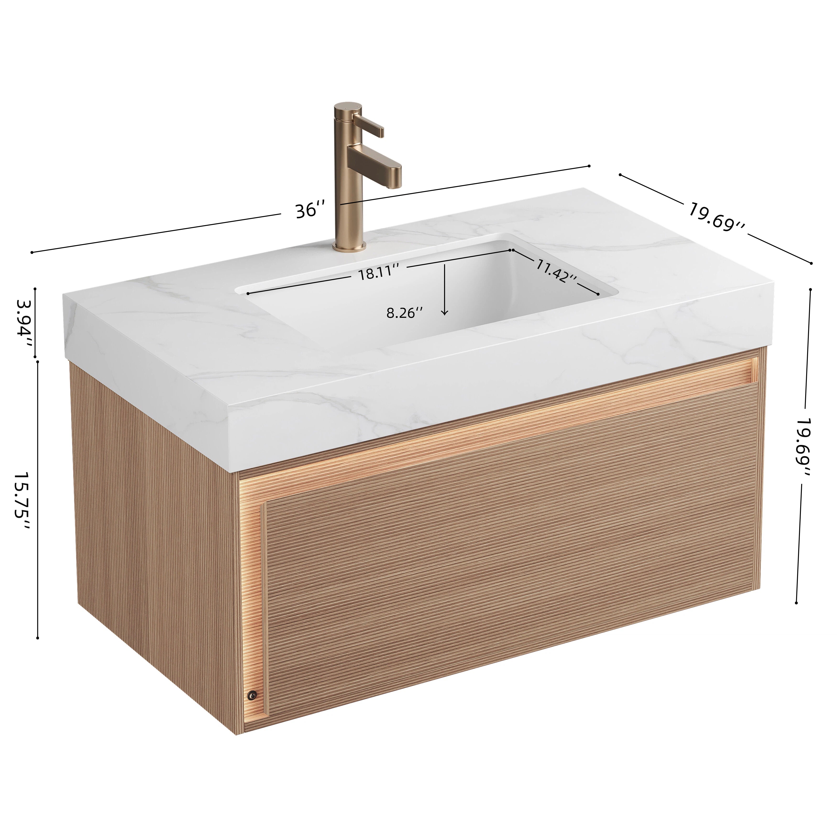 NYAH 36'' Bathroom Vanity & Sink