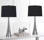 Diana 29" Contemporary Metal Table Lamp in Polished Nickel
