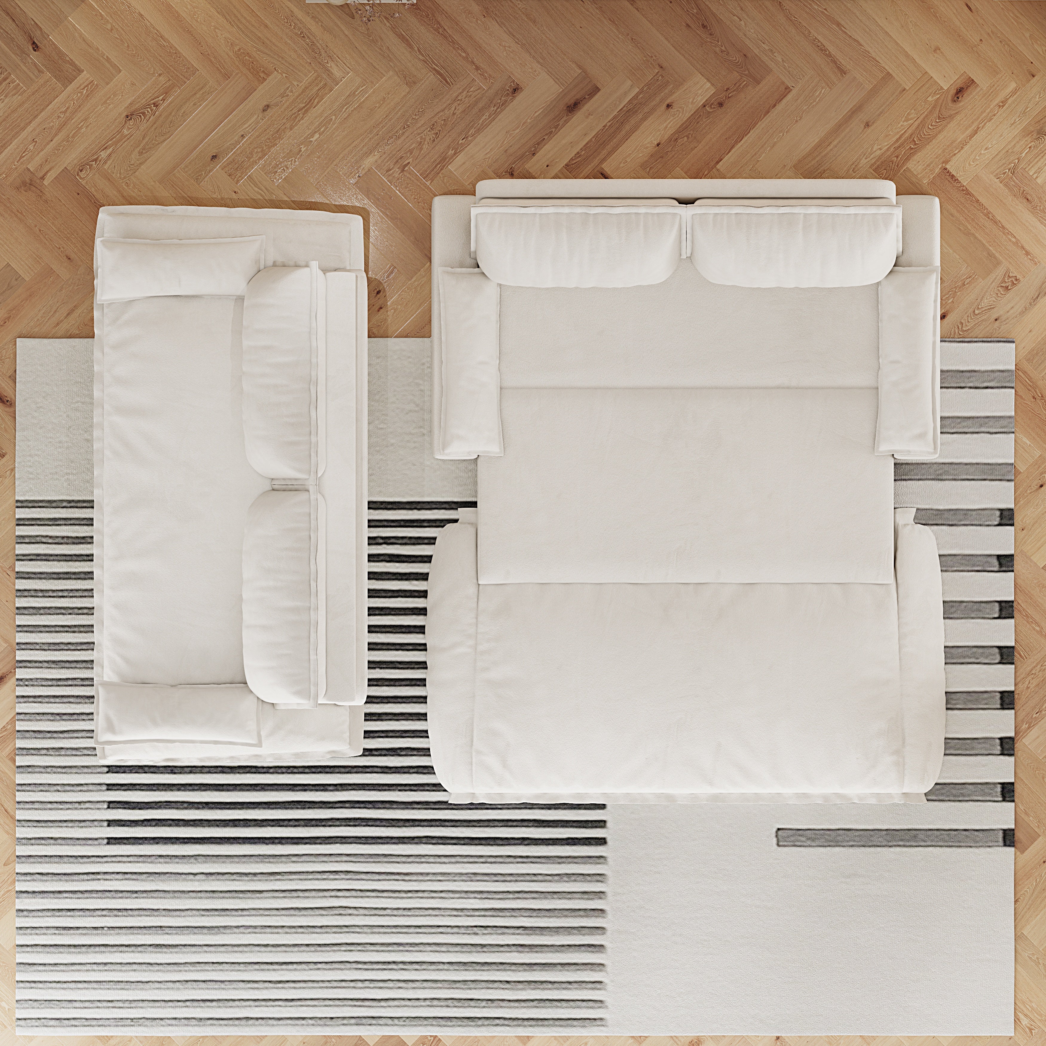 73.2" Queen Pull Out Sofa Bed