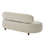 Lunara 66 in. Modern Curved Upholstered Chenille Sofa