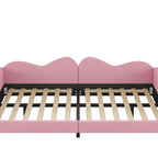 Full Size Upholstered Daybed with Cloud-Shaped Backrest