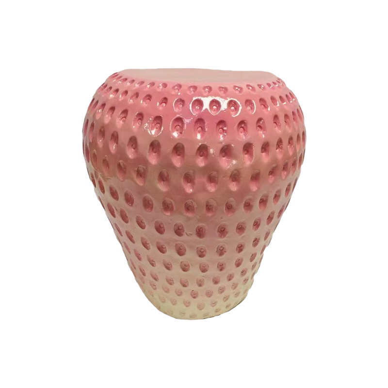 Strawberry Fruit Stool - 13.4" Oversized Resin Stool