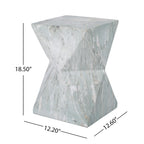 18.5"H Modern Geometric MGO Side Table