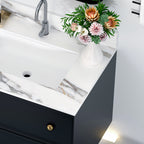 31 Inch Carrara Marble Vanity Top with Undermount Sink