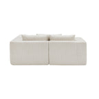 107" Compressed Sectional Sofas (Beige)