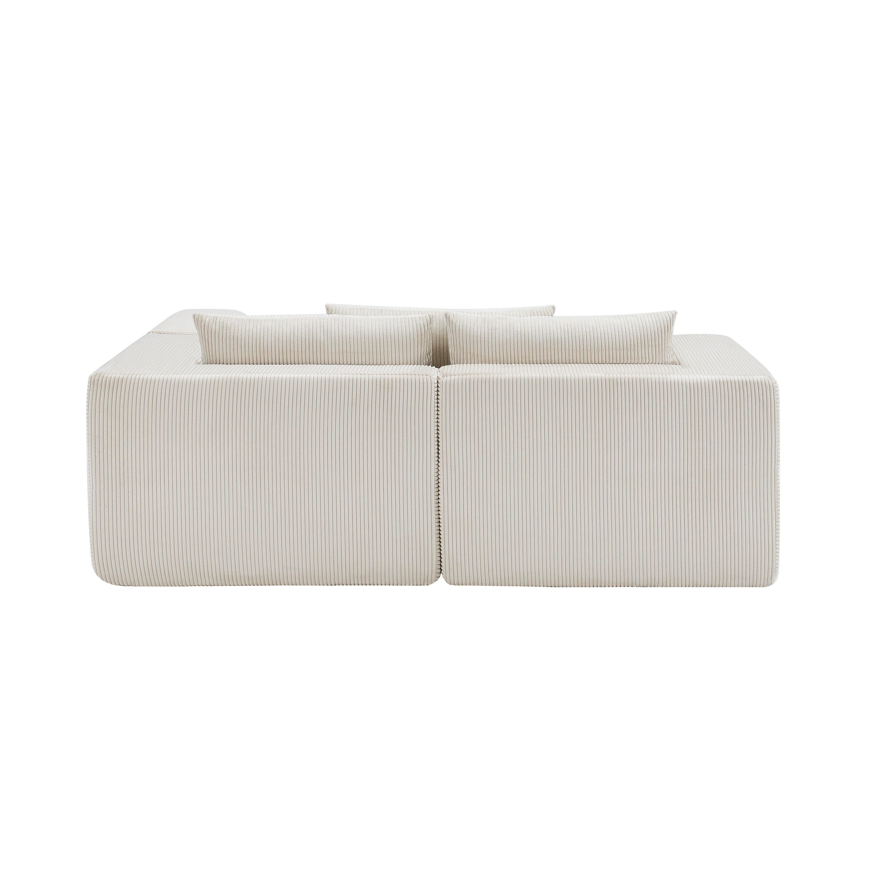 107" Compressed Sectional Sofas (Beige)