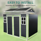 8x4ft Outdoor Resin Garden Shed
