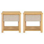Wood Nightstand Set - Modern Nightstands with Drawer