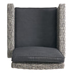 30" Outdoor Wicker Swivel Barstool with Water Resistant Cushion
