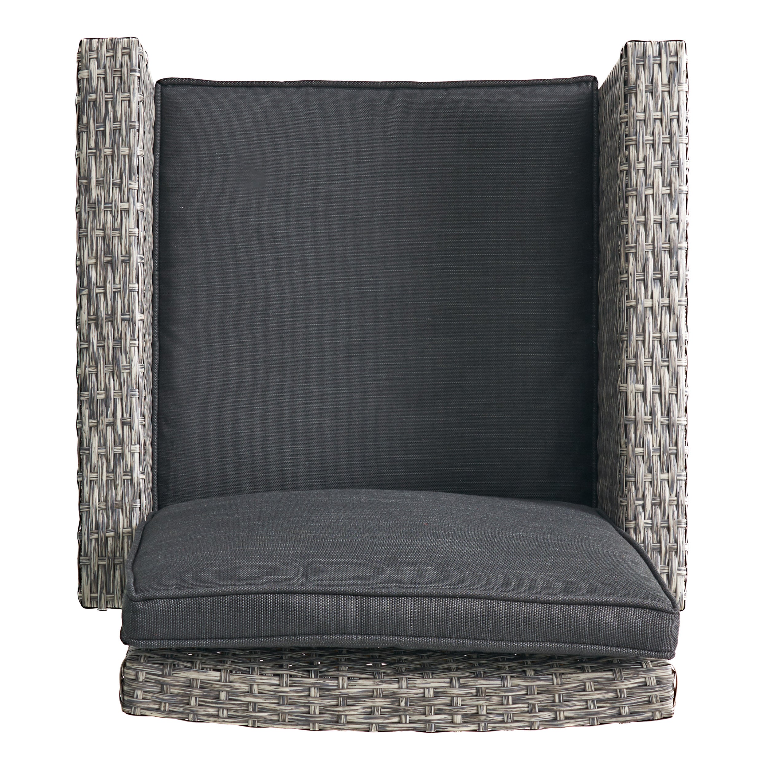 30" Outdoor Wicker Swivel Barstool with Water Resistant Cushion