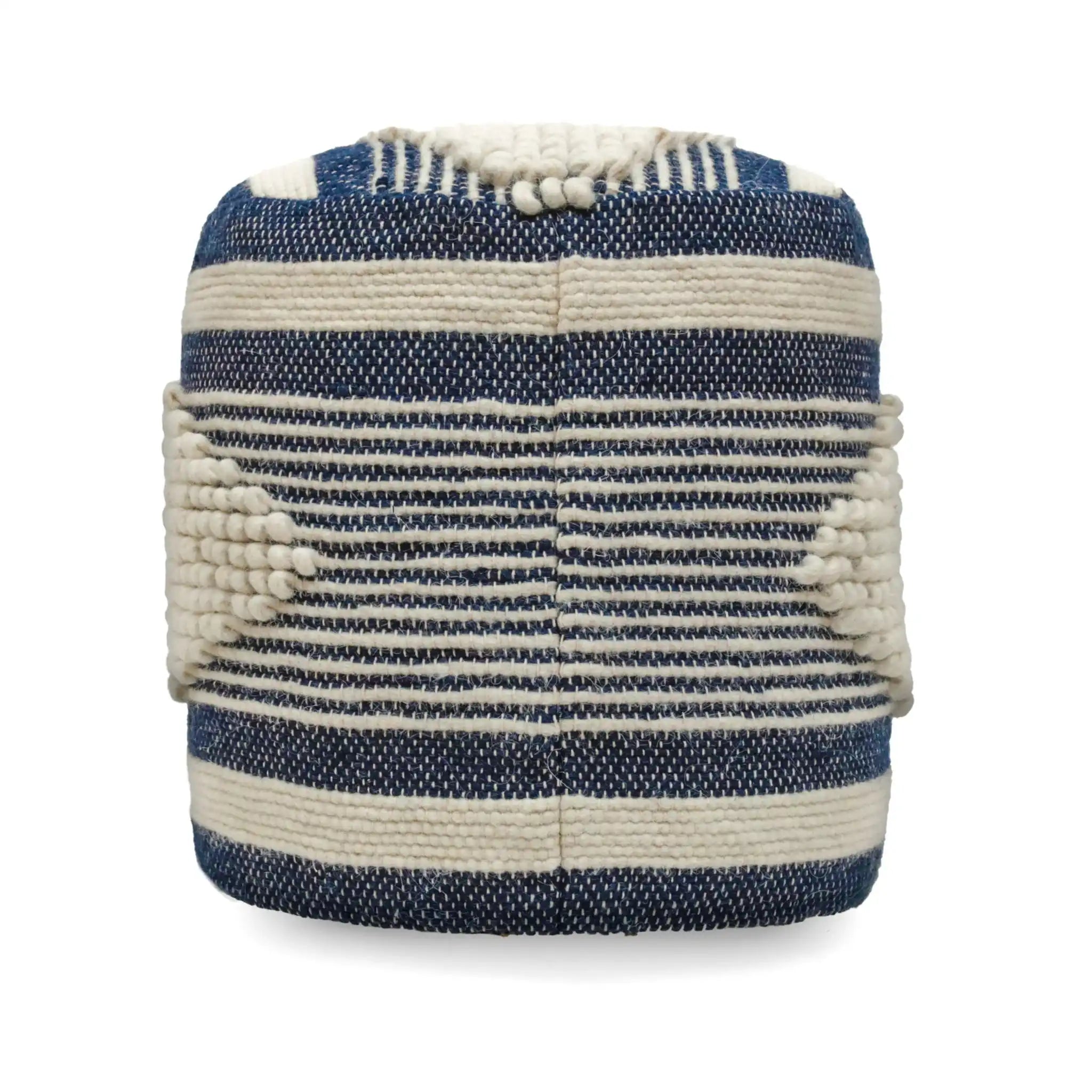 Diamond Handcrafted Cylindrical Pouf