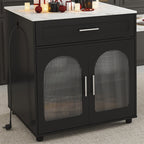 80-Inch Expandable Kitchen Island with Dining Table