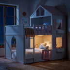 Full Over Full House Bunk Bed Space-Saving Bedroom Furniture