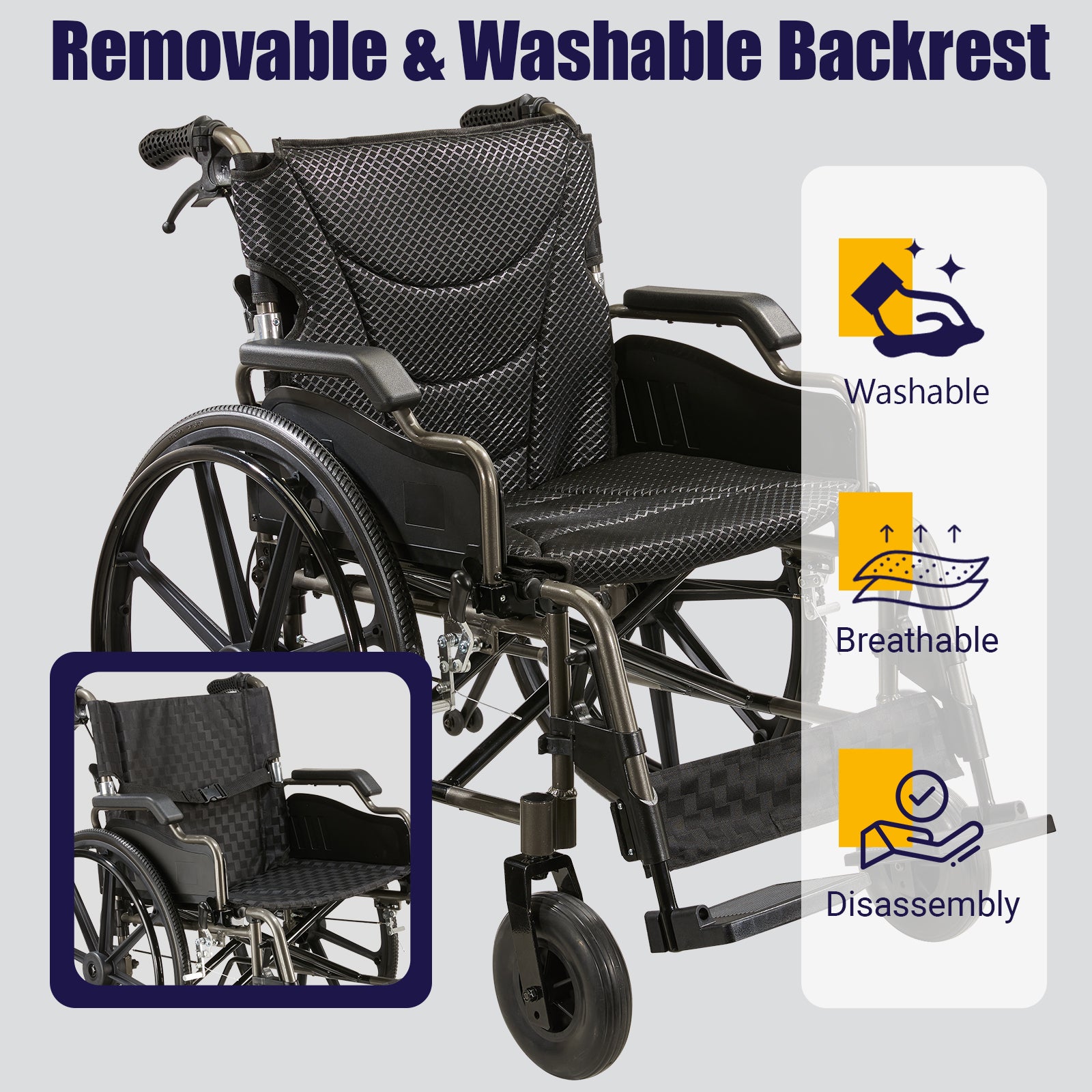 Aluminum Alloy Transport Wheelchair