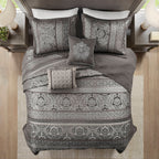 5-Piece Queen Reversible Jacquard Bedspread Set