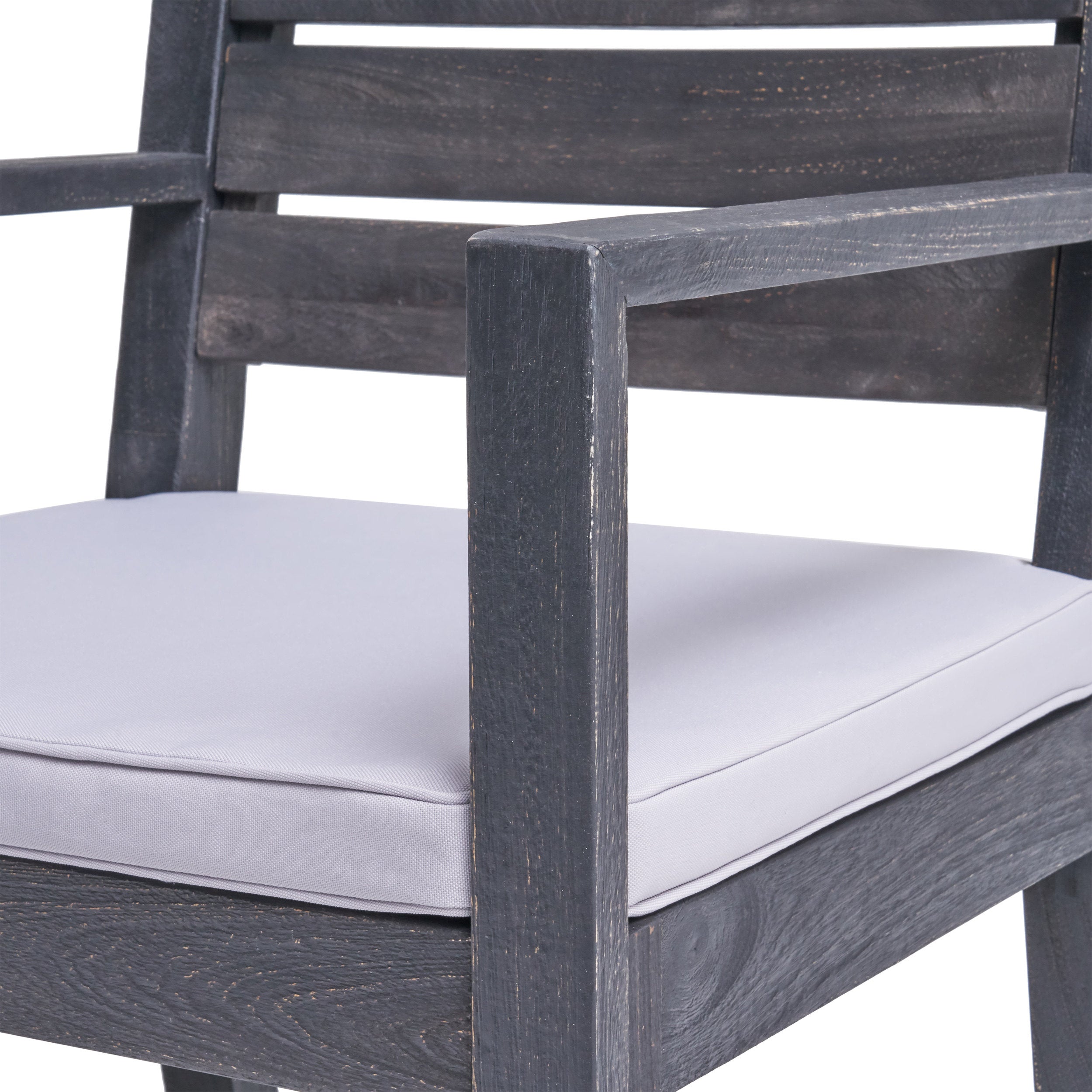Outdoor 6-Seater Acacia Wood Dining Set with Bench