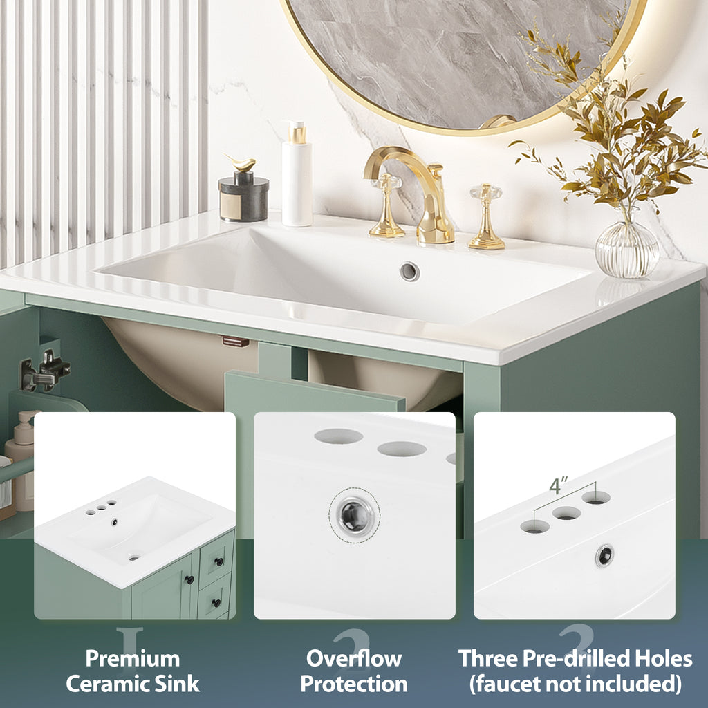 24-Inch Light Bathroom Vanity Cabinet