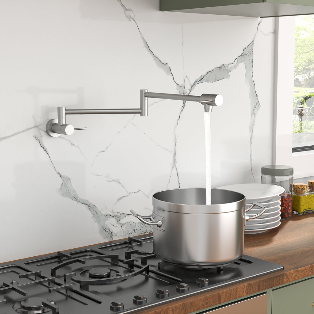 Brushed Nickel Pot Filler Faucet