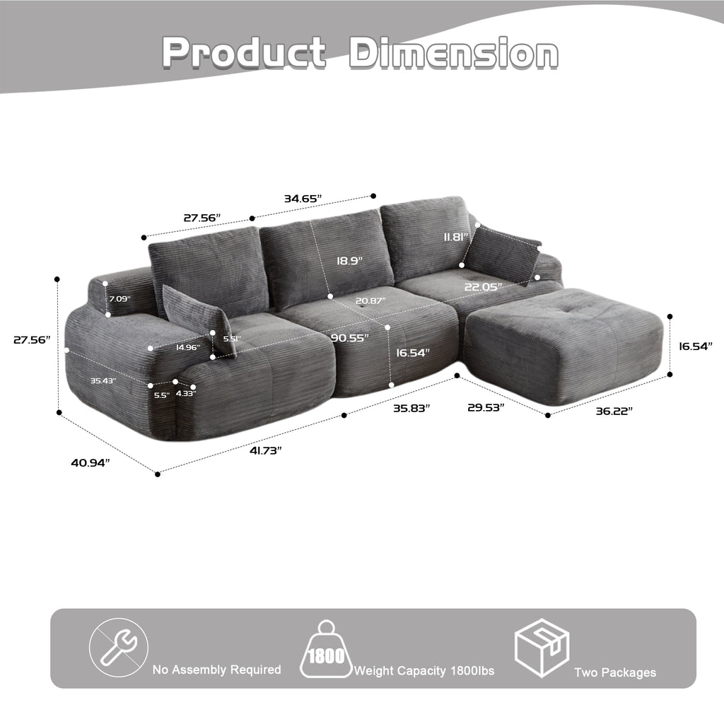 Modern Memory Foam Compressed Sofa