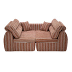 Woven Chenille Striped Compression Sofa
