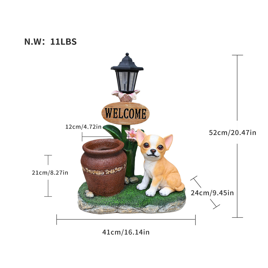 Sitting Corgi Dog Planter Outdoor Decor