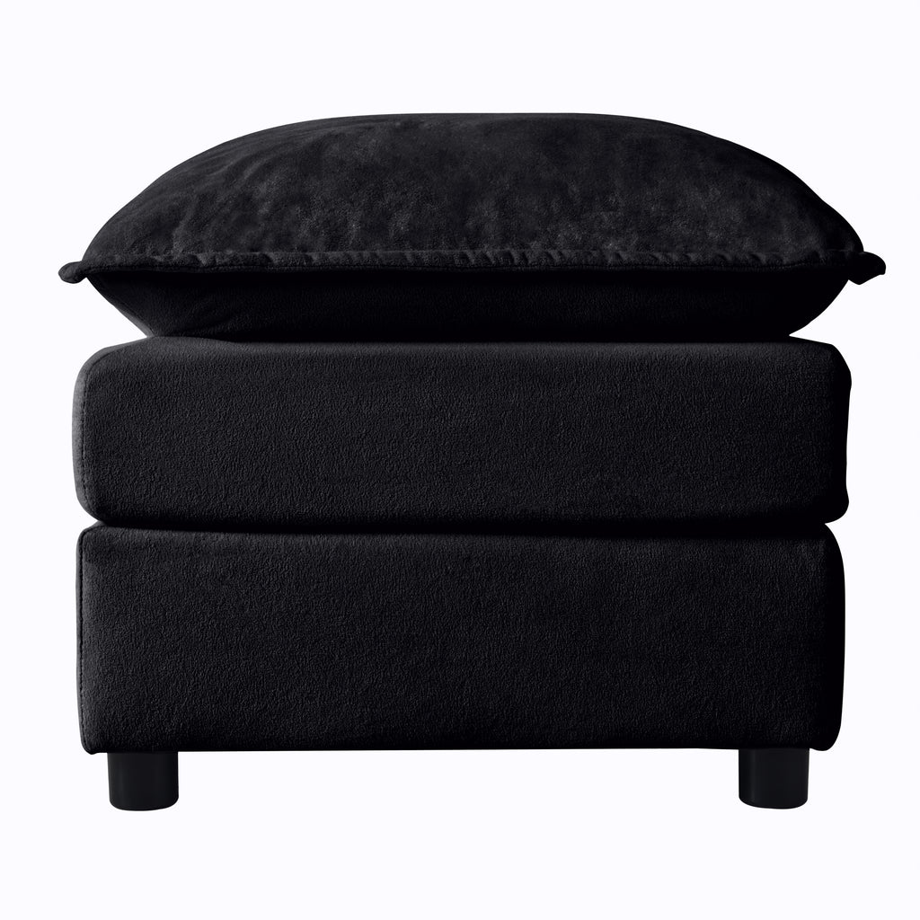 Luxury Chenille Ottoman