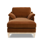Pasadena Modern Farmhouse Chaise Lounge Chair, Burnt