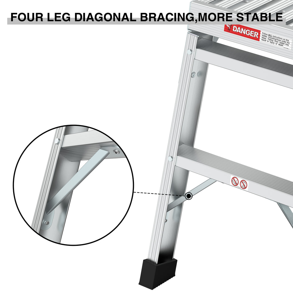 Portable Aluminum Work Platform Ladder