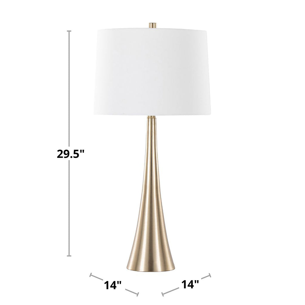 Diana 29" Contemporary Metal Table Lamp in Matte Golden Bronze