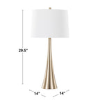 Diana 29" Contemporary Metal Table Lamp in Matte Golden Bronze