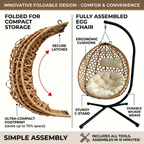 Foldable Hanging Egg Chair with Stand