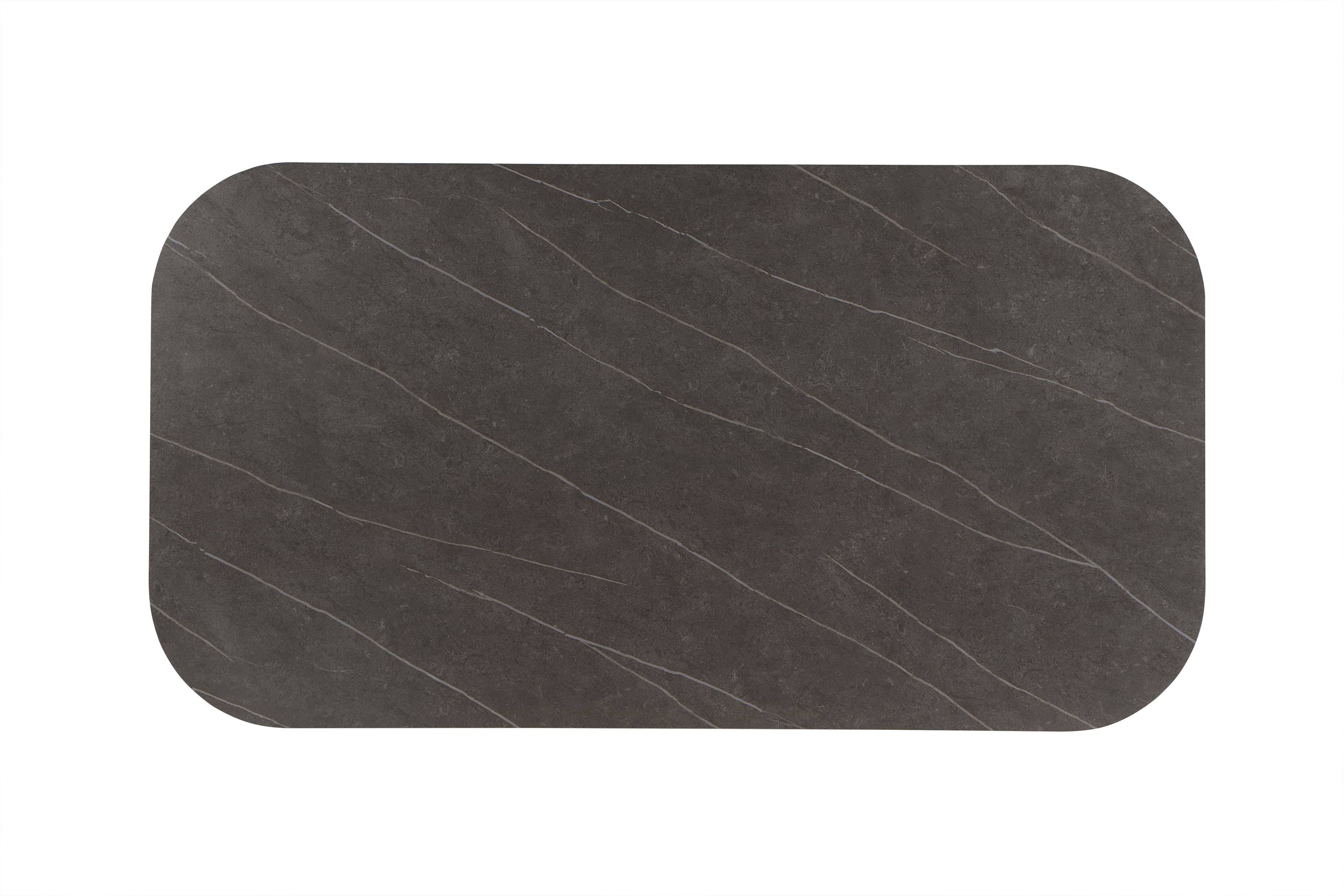 Kasa Sintered Stone Top & Champagne Finish Dining Table