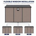 8x10 FT Plastic Outdoor Storage Shed - Lockable Resin Tool Shed