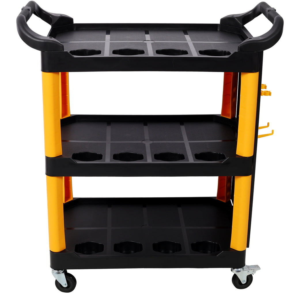 3 Tier Rolling Auto Detail Cart With Wheels