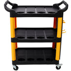 3 Tier Rolling Auto Detail Cart With Wheels