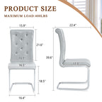 Set of 2 Retro Alligator Skin Upholstered Dining Chairs