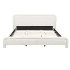 King Size Upholstered Platform Bed Frame