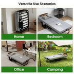 78" Folding Bed with Headboard & USB Charging Station