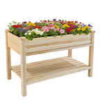 Raised Garden Bed 48x23x31.1-inch Elevated Wood Planter