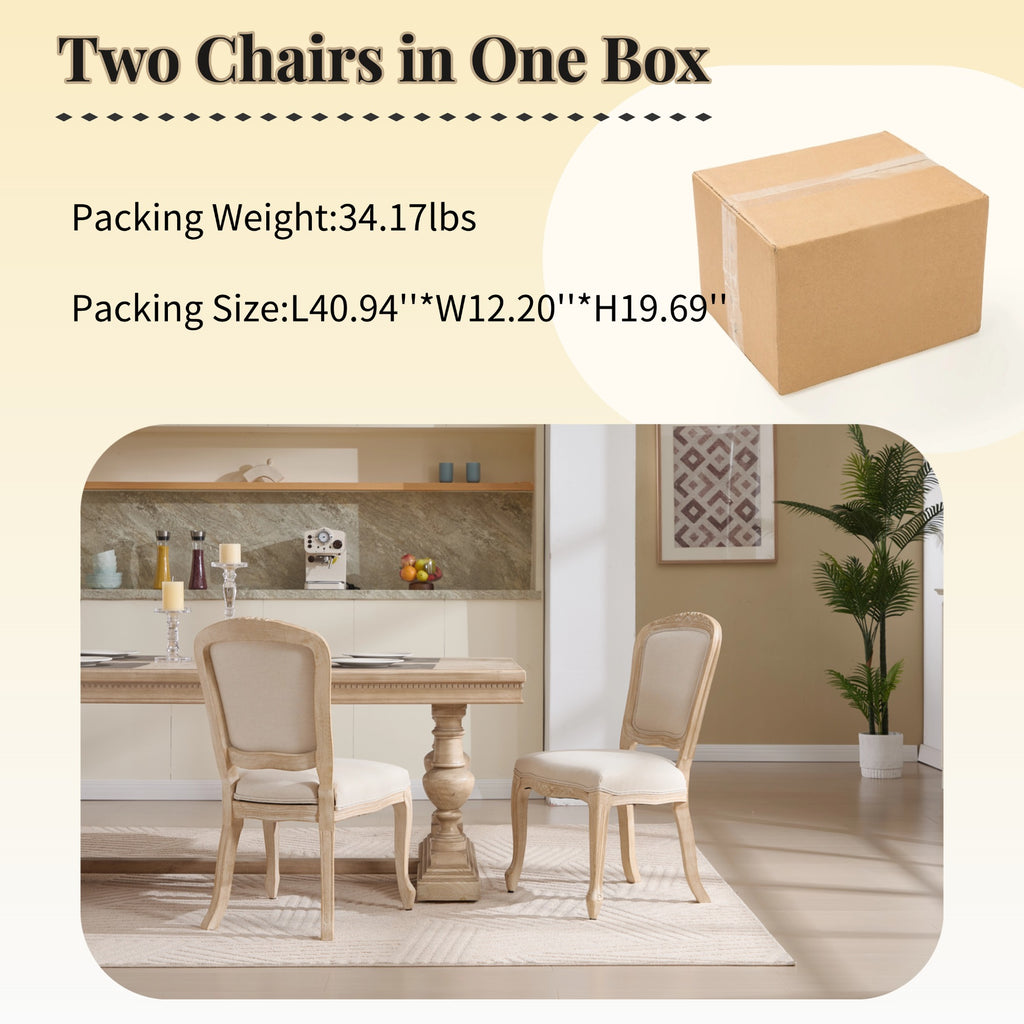 French Country Dining Chairs Set of 2