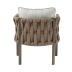 2-Pieces Outdoor Metal Patio Club Chair Set