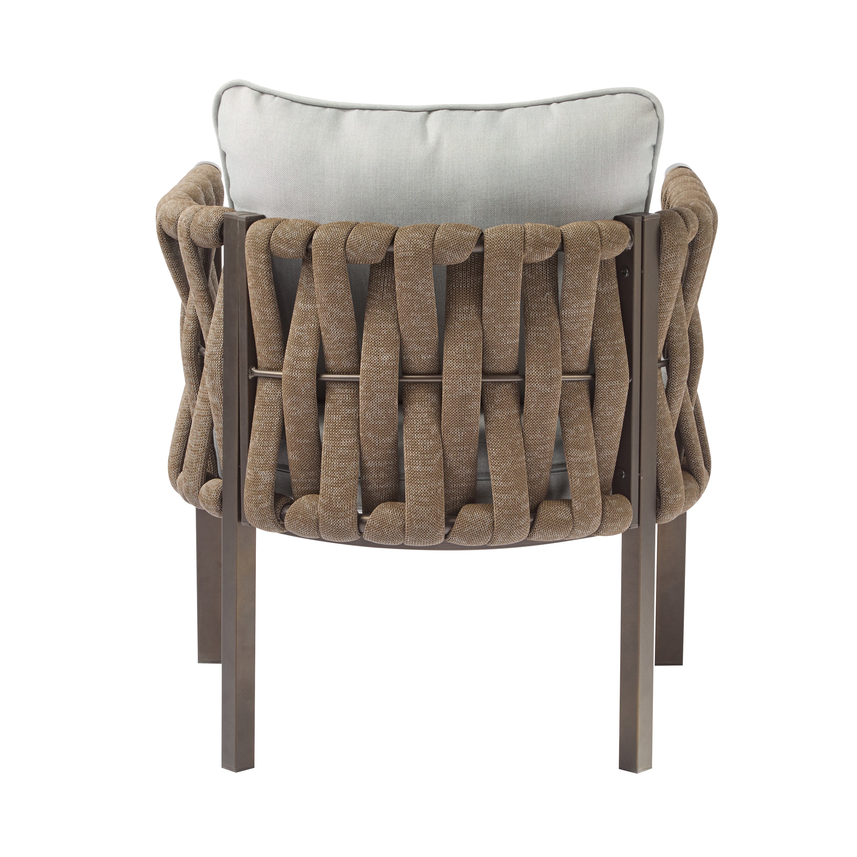 2-Pieces Outdoor Metal Patio Club Chair Set