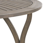 Outdoor Acacia Wood Round Dining Table with Curved Legs