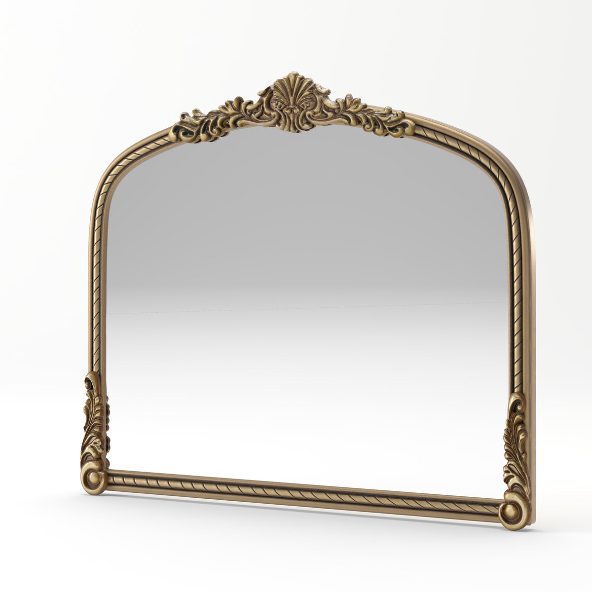 36.61-Inch Arch Vintage Relief Mirror, Antique Gold