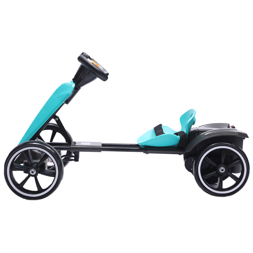 12V Electric Kids Pedal Go Kart, Light Blue