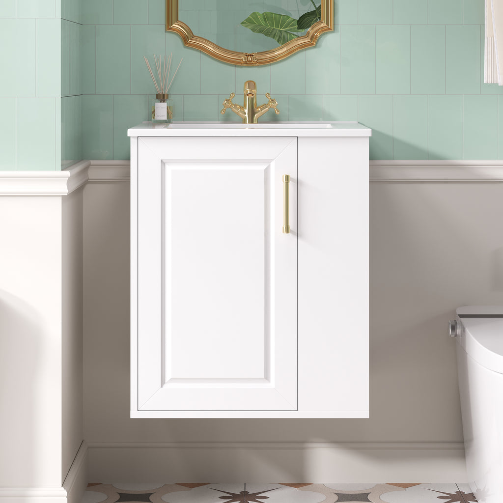 20" Wall Mounted Bathroom Cabinet with Sink Combo